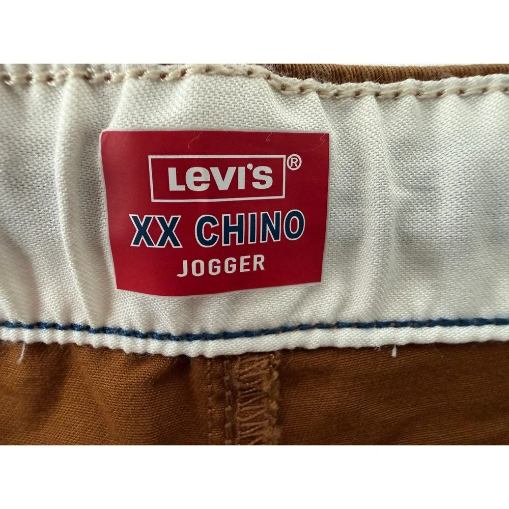 Levis XX Chino Jogger Mens XL Brown Tobacco Stretch Tapered Leg Pants NWT